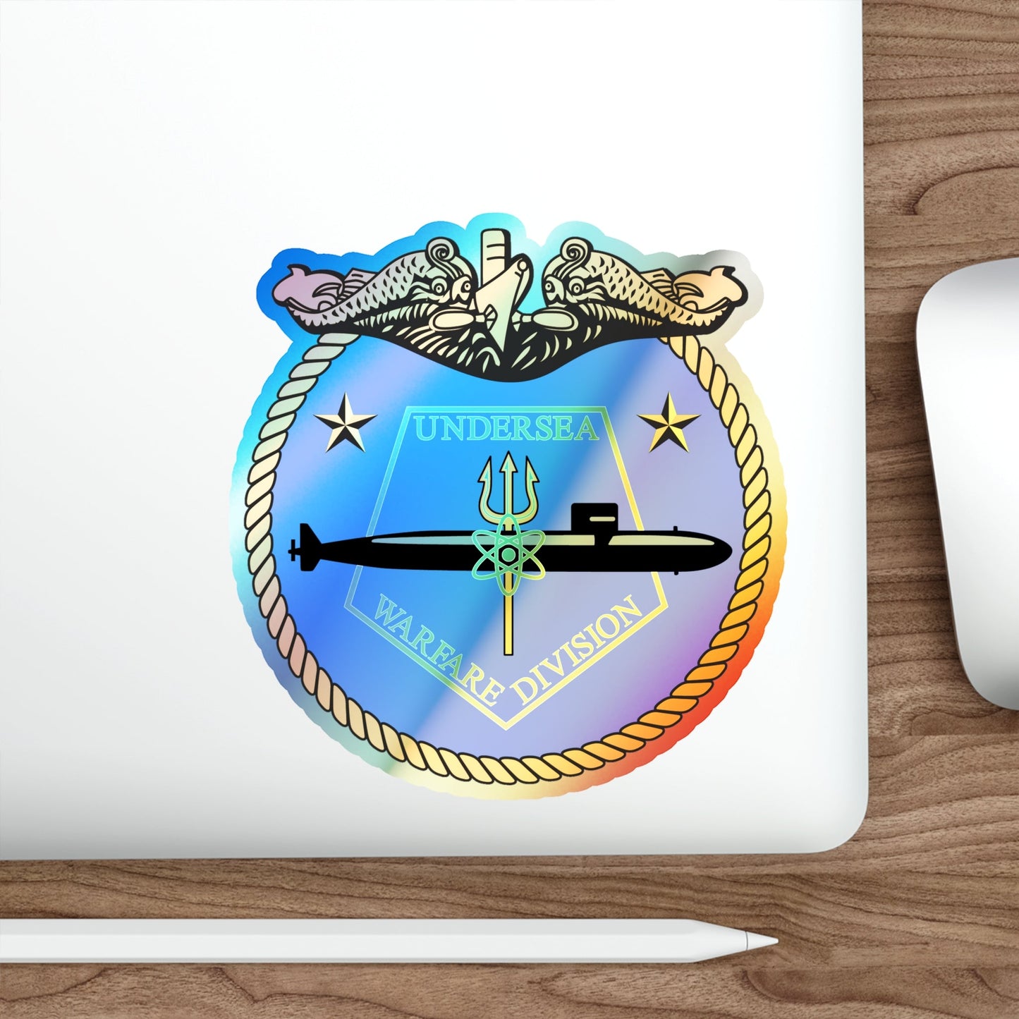 Undersea Warfare Division (U.S. Navy) Holographic STICKER Die-Cut Vinyl Decal-The Sticker Space