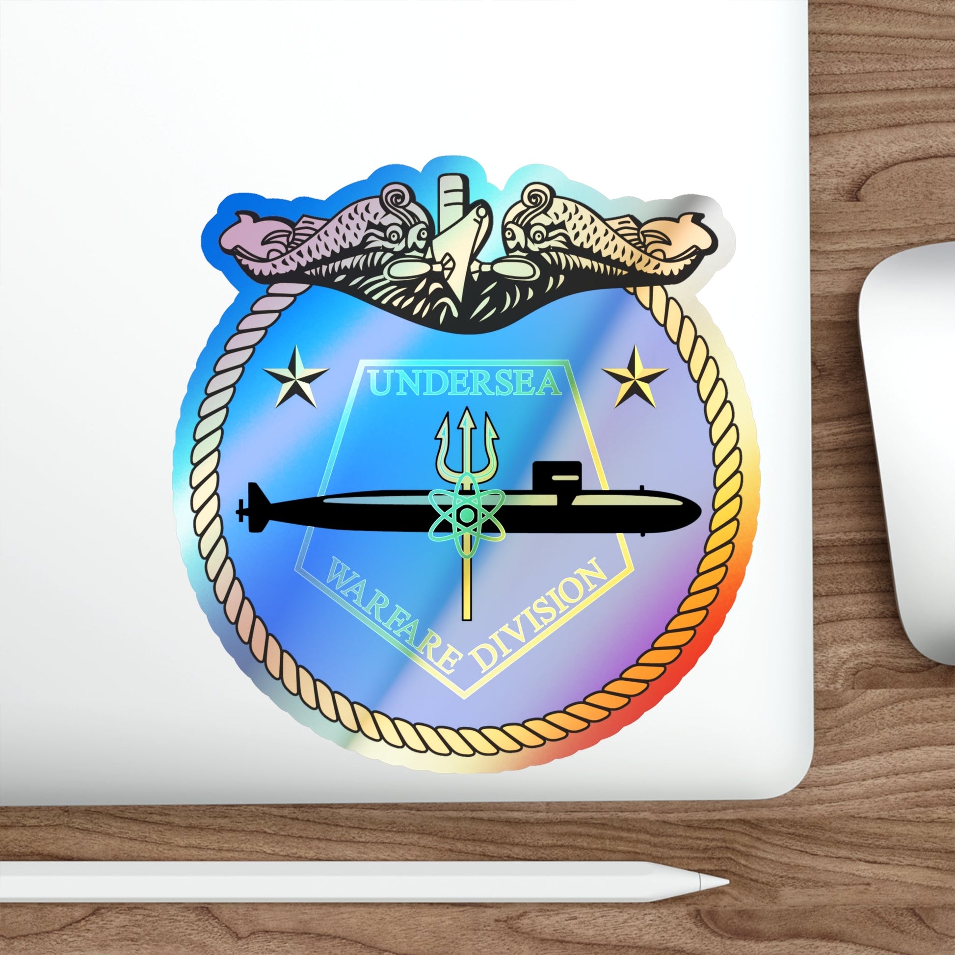 Undersea Warfare Division (U.S. Navy) Holographic STICKER Die-Cut Vinyl Decal-The Sticker Space