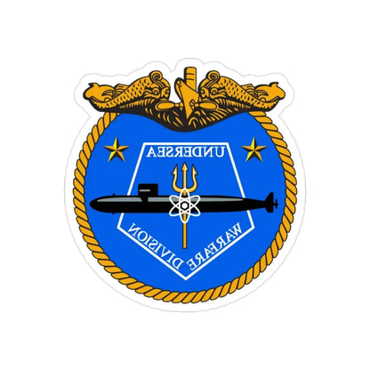 Undersea Warfare Division (U.S. Navy) REVERSE PRINT Transparent Die-Cut STICKER 2 Inch Die-Cut Transparent - The Sticker Space
