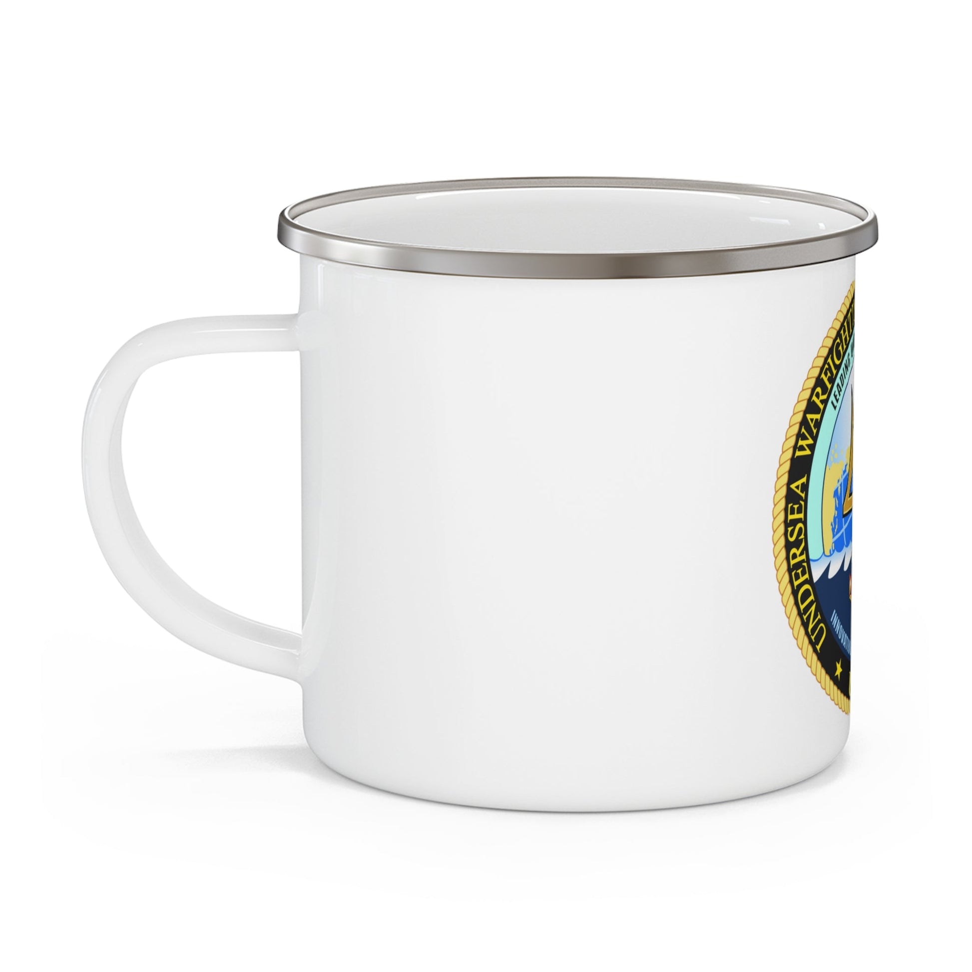 Undersea Warfighting Development Center (U.S. Navy) Enamel Mug 12oz-12oz-The Sticker Space