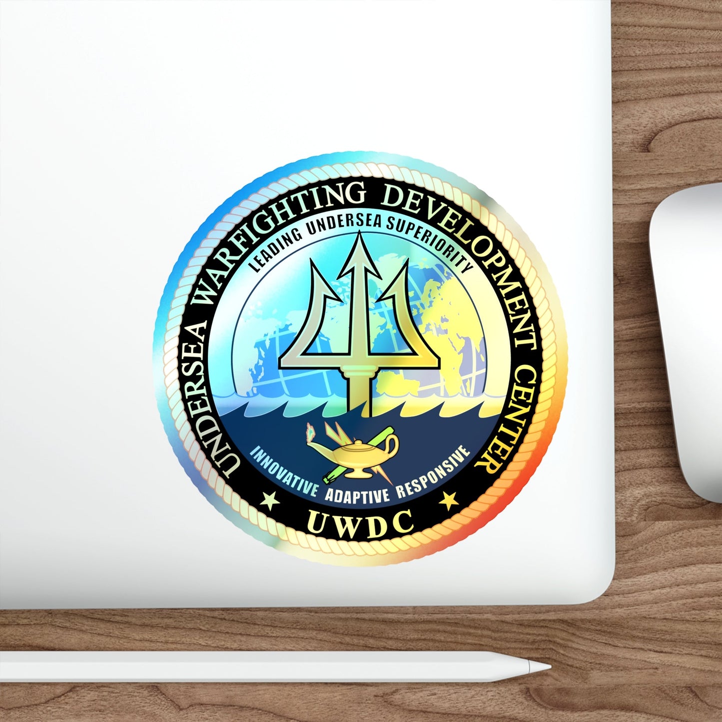 Undersea Warfighting Development Center (U.S. Navy) Holographic STICKER Die-Cut Vinyl Decal-The Sticker Space