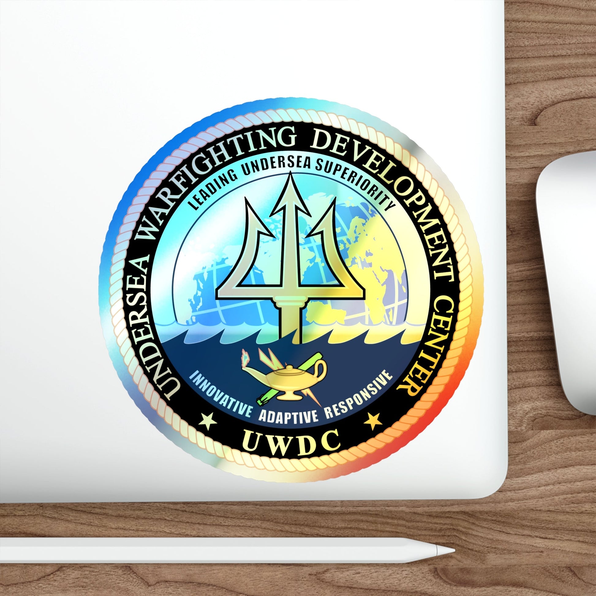 Undersea Warfighting Development Center (U.S. Navy) Holographic STICKER Die-Cut Vinyl Decal-The Sticker Space