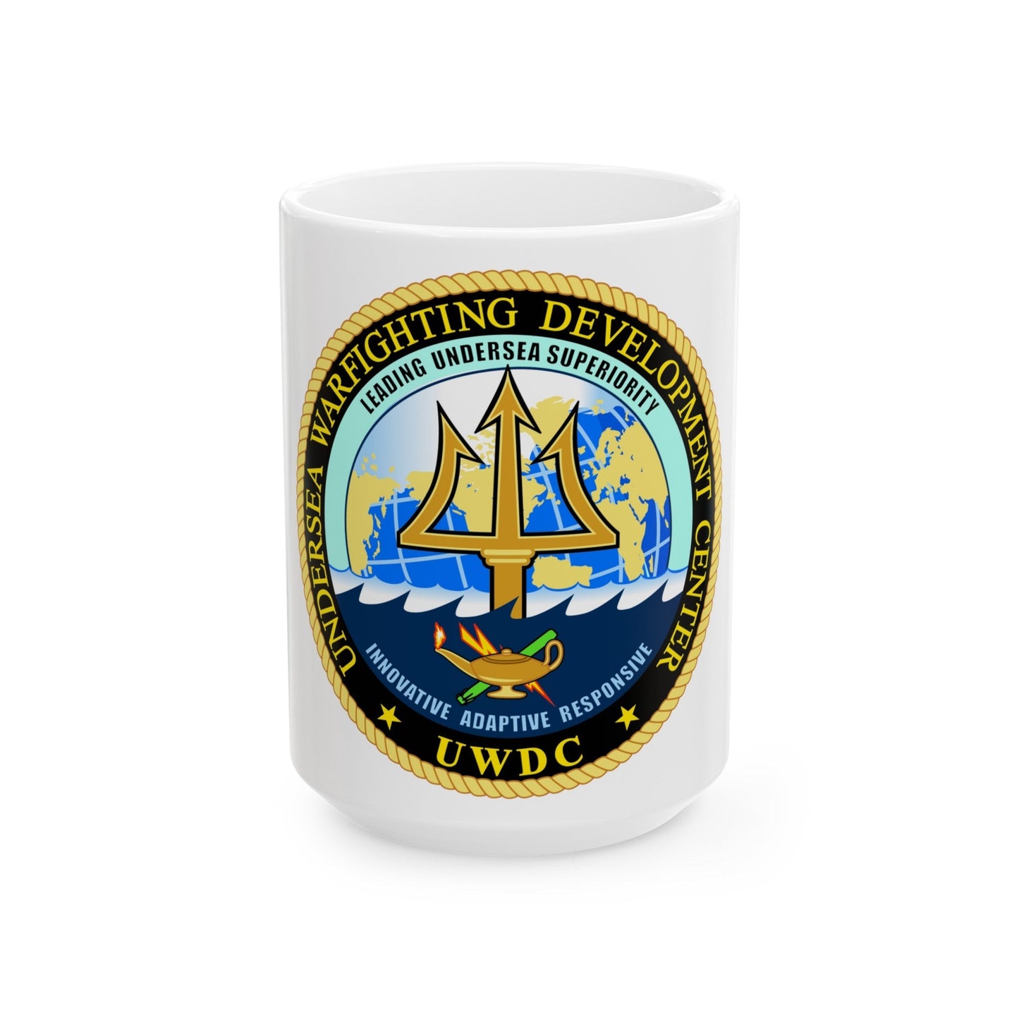 Undersea Warfighting Development Center (U.S. Navy) White Coffee Mug-15oz-The Sticker Space