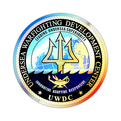 Undersea Warfighting Development Center (U.S. Navy) Holographic STICKER Die-Cut Vinyl Decal 5 Inch Holographic - The Sticker Space