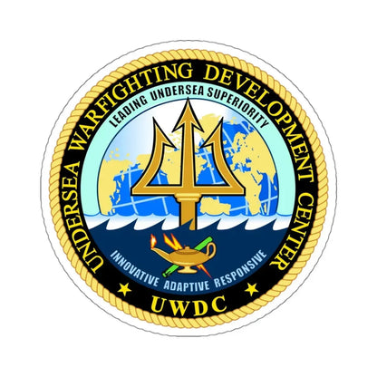Undersea Warfighting Development Center (U.S. Navy) STICKER Vinyl Kiss-Cut Decal 4 Inch White - The Sticker Space
