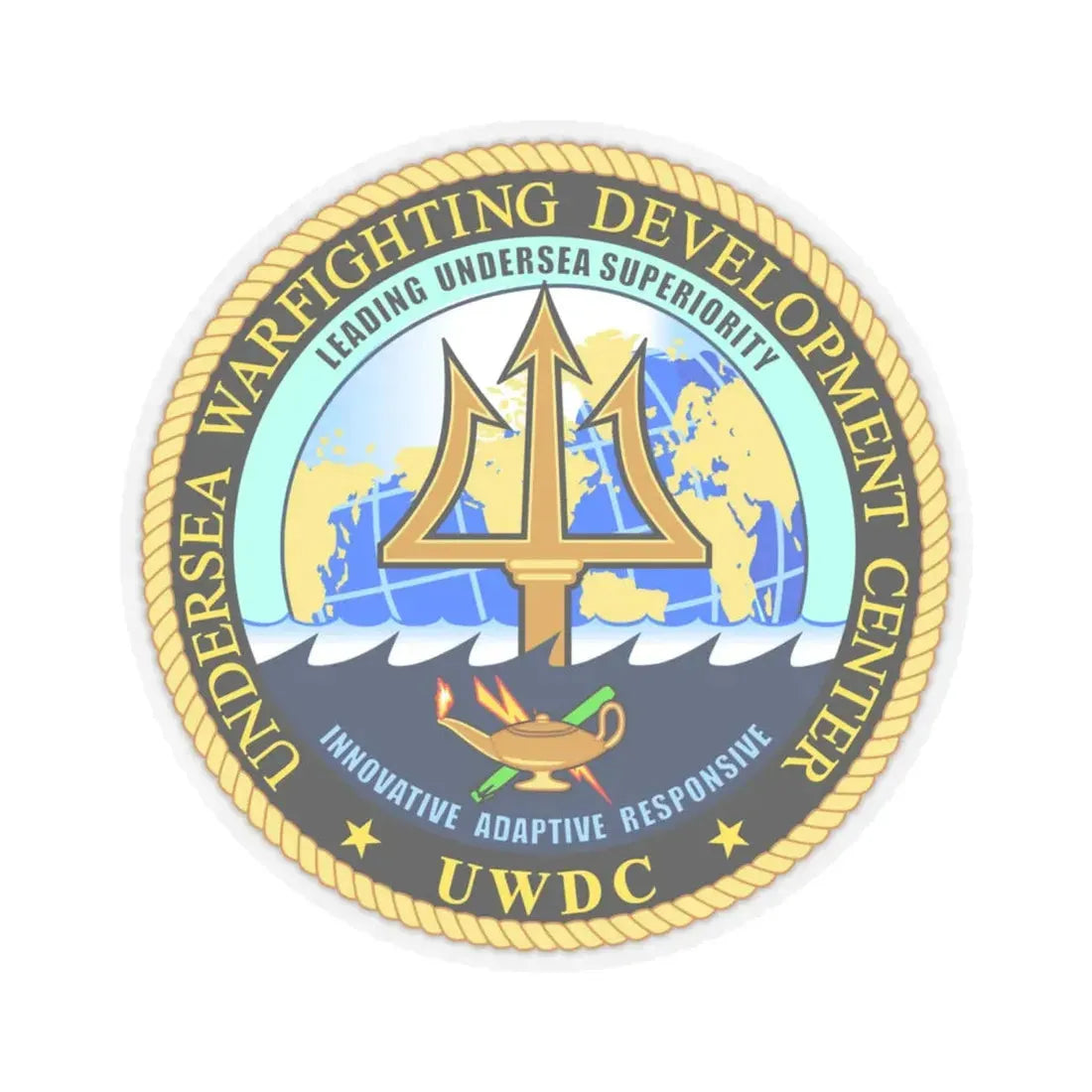 Undersea Warfighting Development Center (U.S. Navy) STICKER Vinyl Kiss-Cut Decal 6 Inch Transparent - The Sticker Space