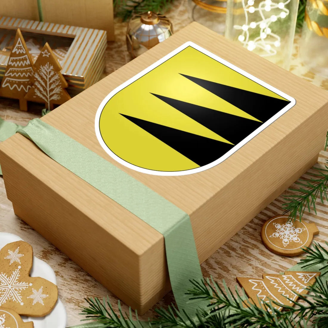 Undervelier-coat of arms (Switzerland) (Coat of Arms) STICKER Vinyl Kiss-Cut Decal - The Sticker Space