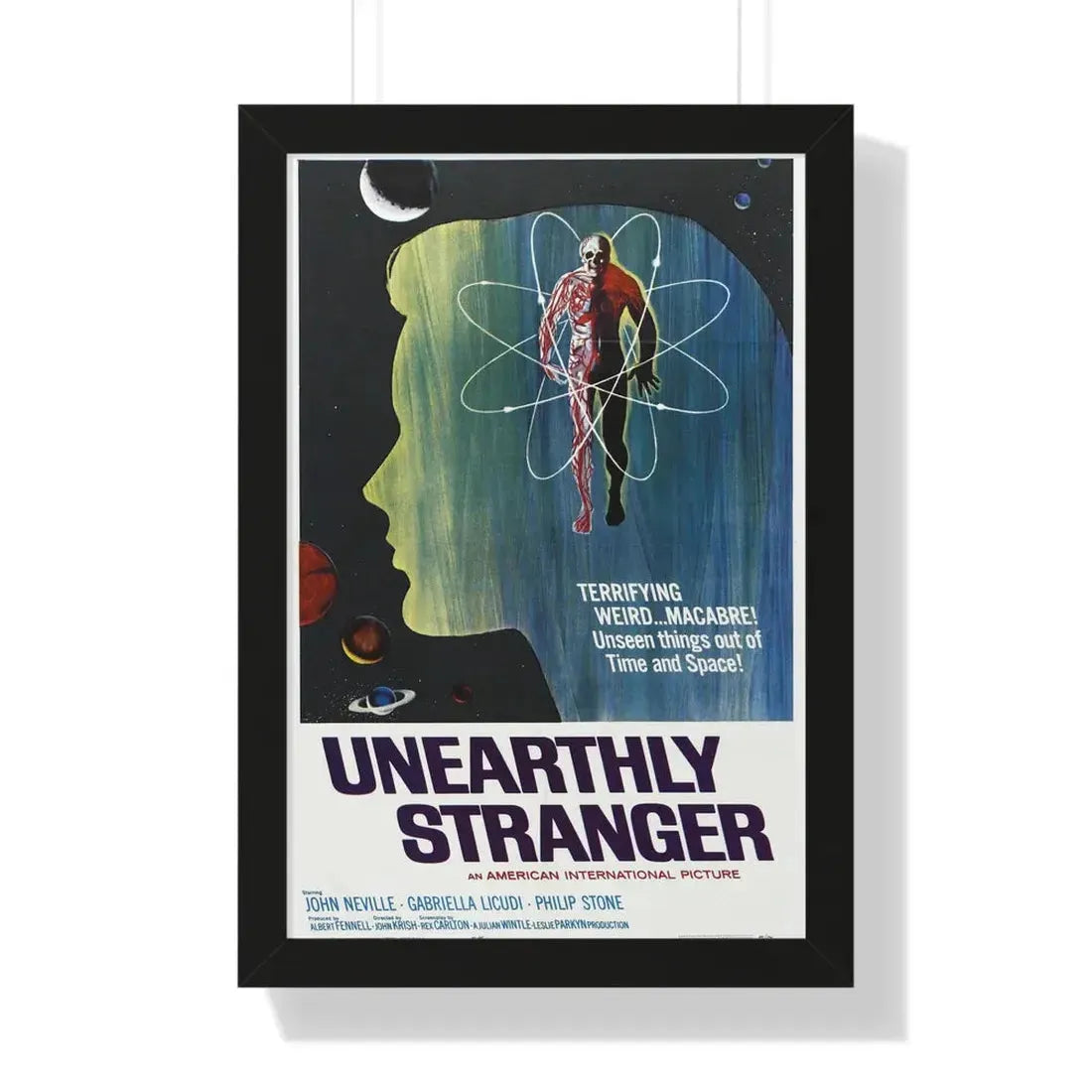 UNEARTHLY STRANGER 1963 - Framed Movie Poster 16″ x 24″ Black - The Sticker Space