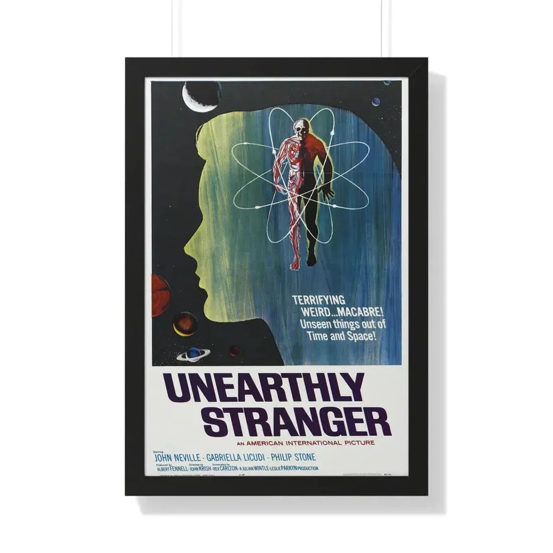 UNEARTHLY STRANGER 1963 - Framed Movie Poster 20" x 30" Black - The Sticker Space