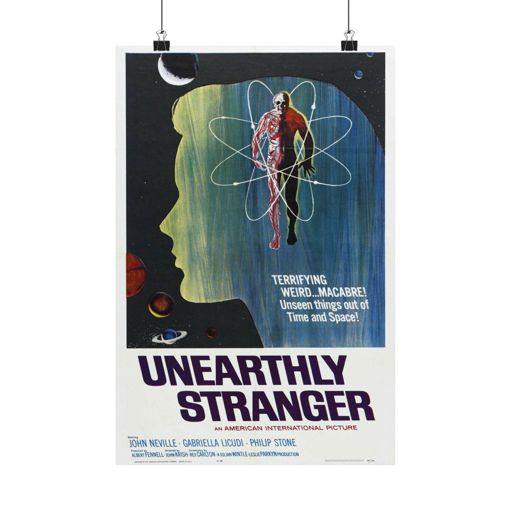 UNEARTHLY STRANGER 1963 - Paper Movie Poster-12″ x 18″-The Sticker Space