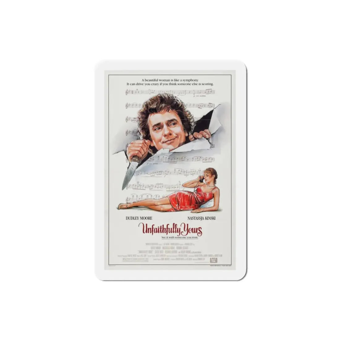 Unfaithfully Yours 1984 Movie Poster Refrigerator Magnet 2 Inch - The Sticker Space