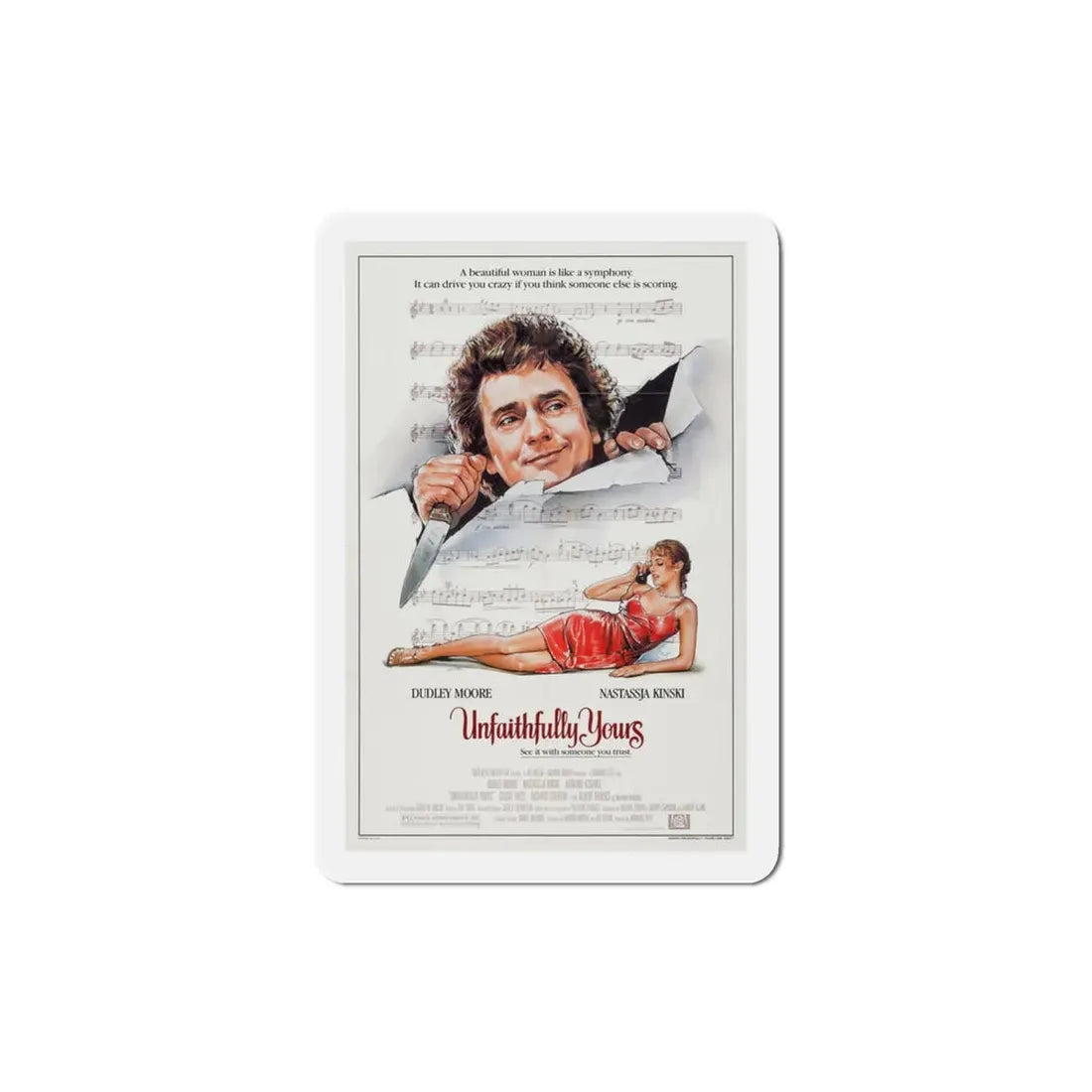 Unfaithfully Yours 1984 Movie Poster Refrigerator Magnet 3 Inch - The Sticker Space