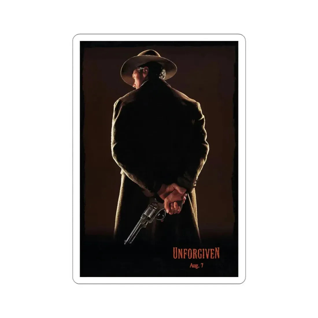 Unforgiven 1992 Movie Poster STICKER Vinyl Die-Cut Decal 4 Inch - The Sticker Space