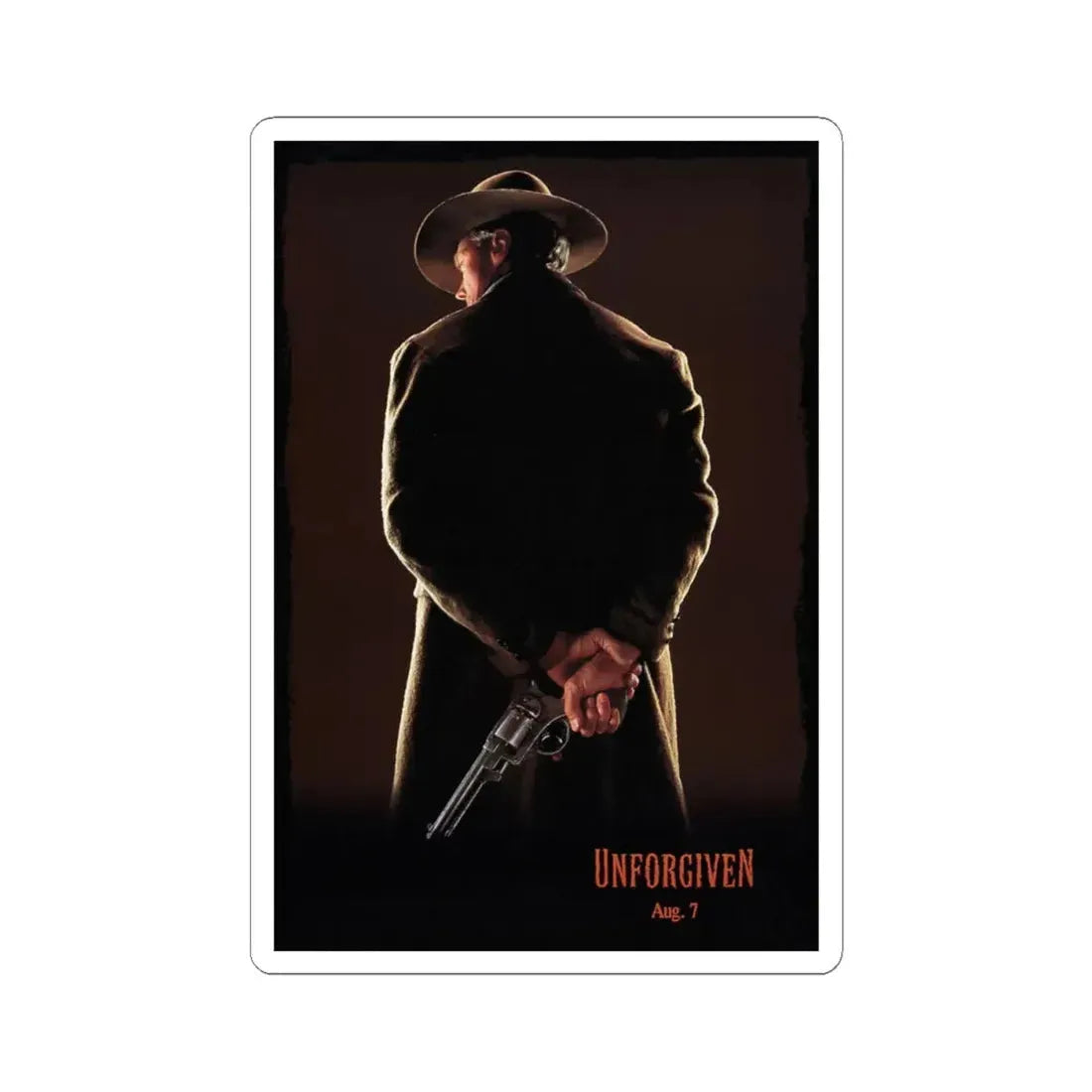 Unforgiven 1992 Movie Poster - STICKER Vinyl Kiss-Cut Decal 4 Inch White - The Sticker Space