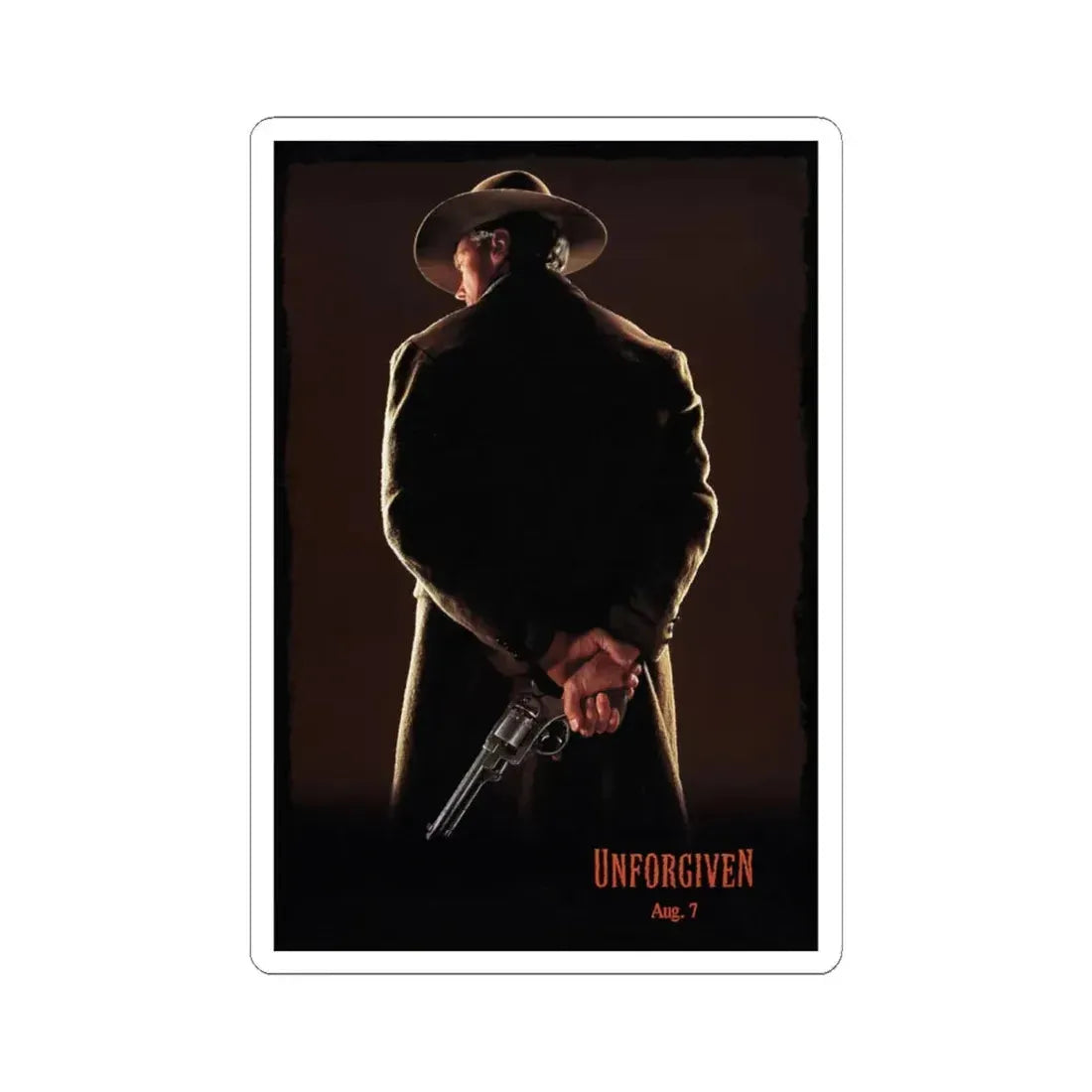 Unforgiven 1992 Movie Poster - STICKER Vinyl Kiss-Cut Decal 6 Inch White - The Sticker Space