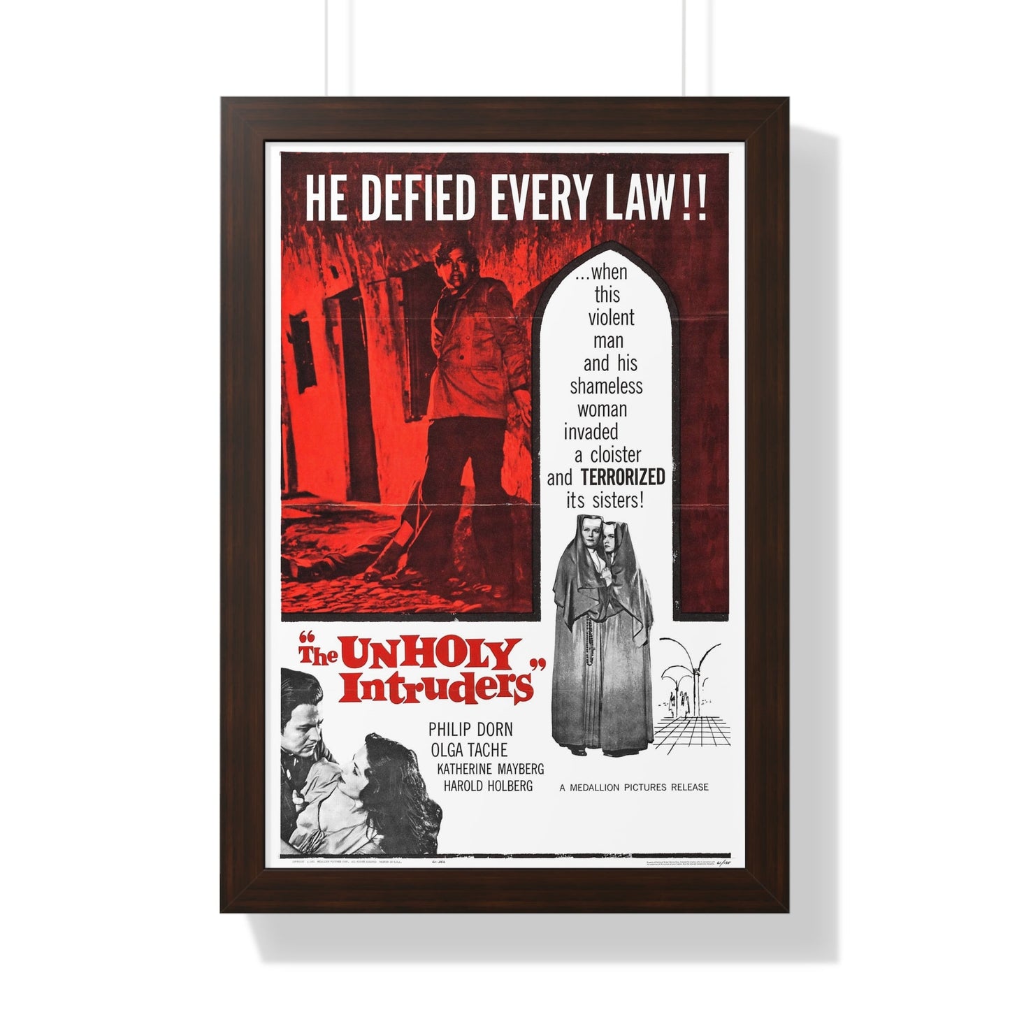 UNHOLY INTRUDERS 1952 - Framed Movie Poster-16″ x 24″-The Sticker Space