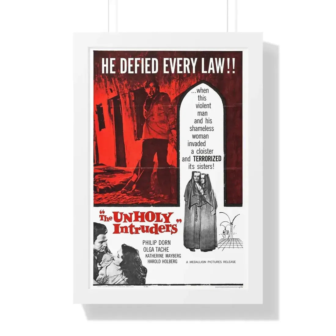 UNHOLY INTRUDERS 1952 - Framed Movie Poster 16″ x 24″ White - The Sticker Space