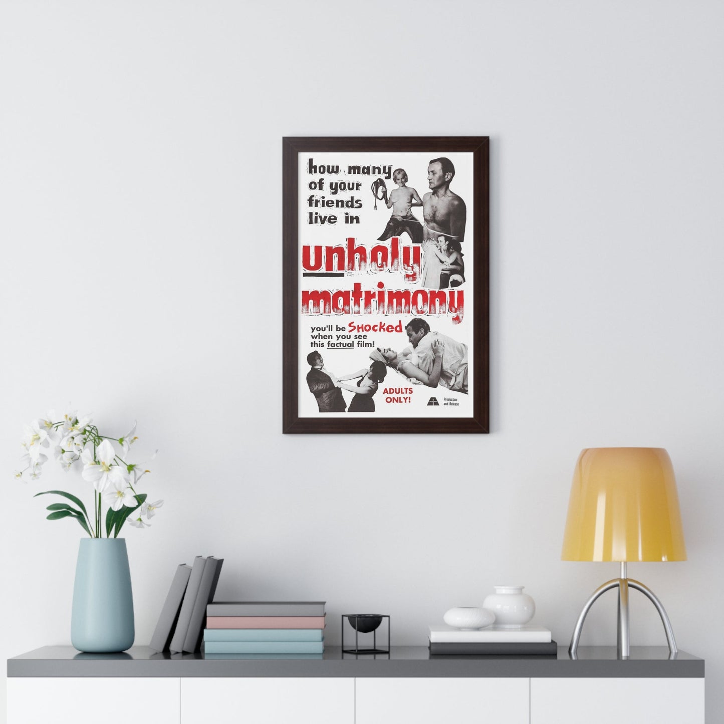 UNHOLY MATRIMONY 1988 - Framed Movie Poster-The Sticker Space