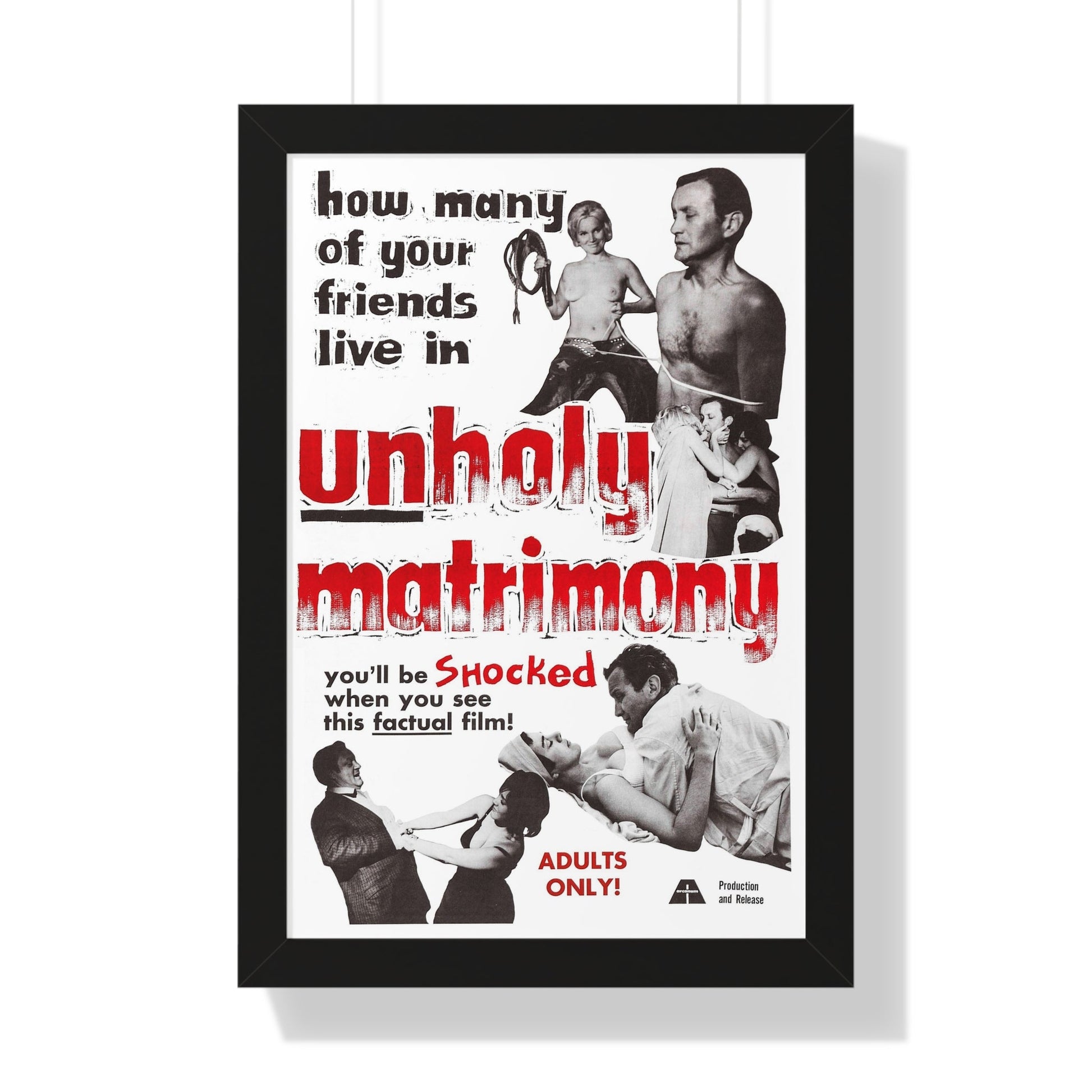 UNHOLY MATRIMONY 1988 - Framed Movie Poster-16″ x 24″-The Sticker Space