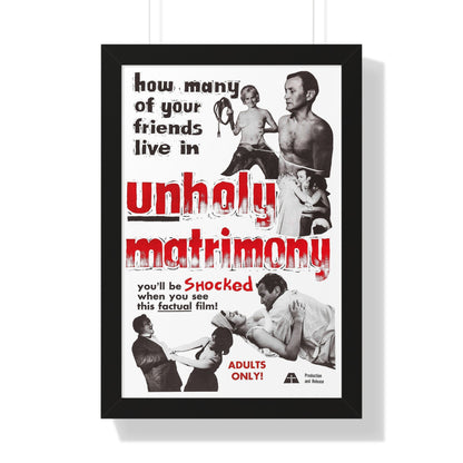 UNHOLY MATRIMONY 1988 - Framed Movie Poster-16″ x 24″-The Sticker Space