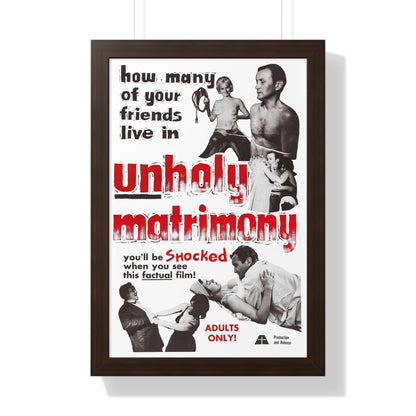 UNHOLY MATRIMONY 1988 - Framed Movie Poster-16″ x 24″-The Sticker Space