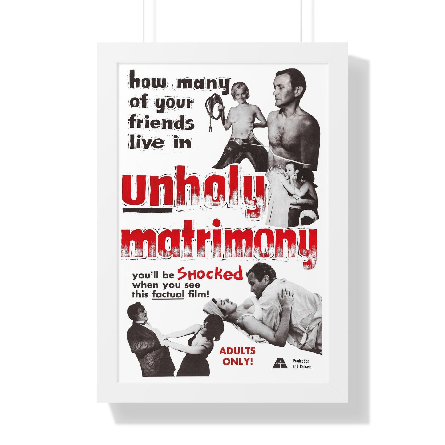 UNHOLY MATRIMONY 1988 - Framed Movie Poster-16″ x 24″-The Sticker Space