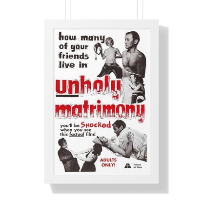 UNHOLY MATRIMONY 1988 - Framed Movie Poster-16″ x 24″-The Sticker Space