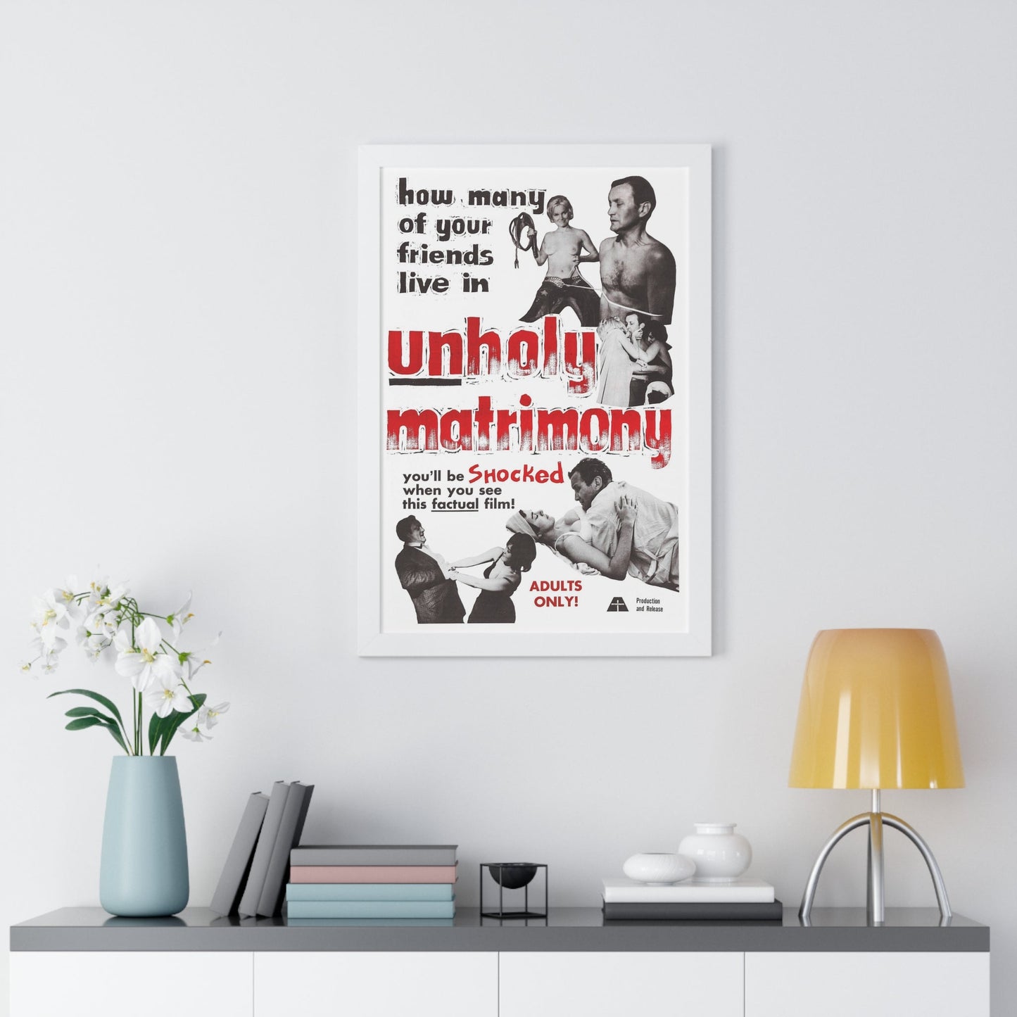 UNHOLY MATRIMONY 1988 - Framed Movie Poster-The Sticker Space