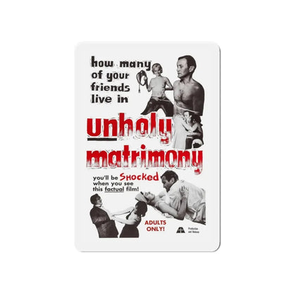 UNHOLY MATRIMONY 1988 Movie Poster - Refrigerator Magnet 4 Inch Die-Cut - The Sticker Space