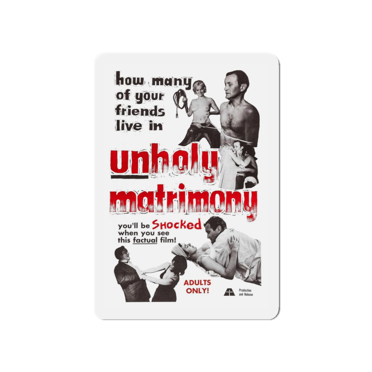 UNHOLY MATRIMONY 1988 Movie Poster - Refrigerator Magnet