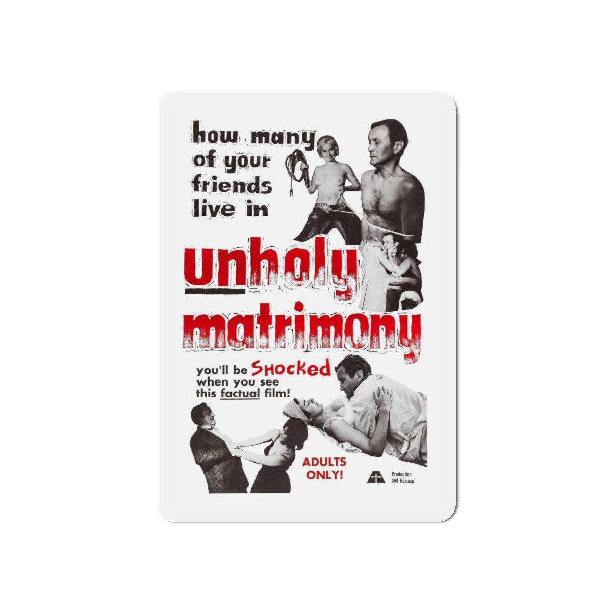 UNHOLY MATRIMONY 1988 Movie Poster - Refrigerator Magnet