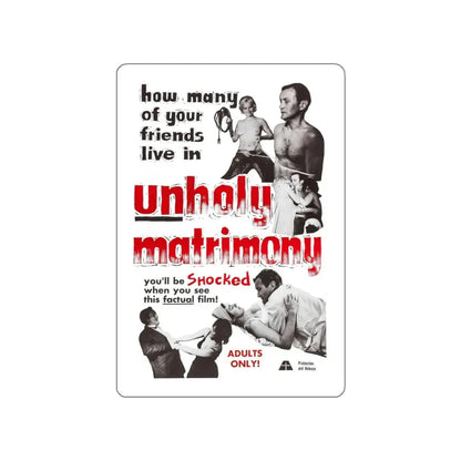UNHOLY MATRIMONY 1988 Movie Poster STICKER Vinyl Die-Cut Decal 5 Inch - The Sticker Space