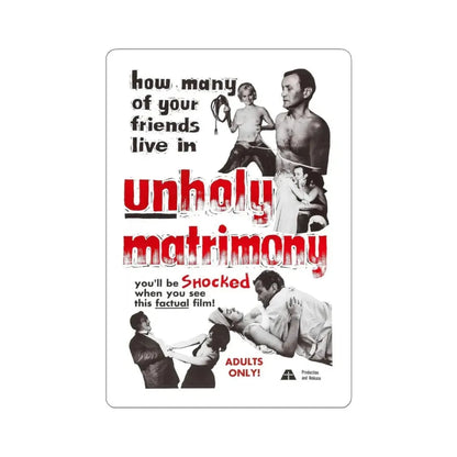 UNHOLY MATRIMONY 1988 Movie Poster - STICKER Vinyl Kiss-Cut Decal 4 Inch White - The Sticker Space