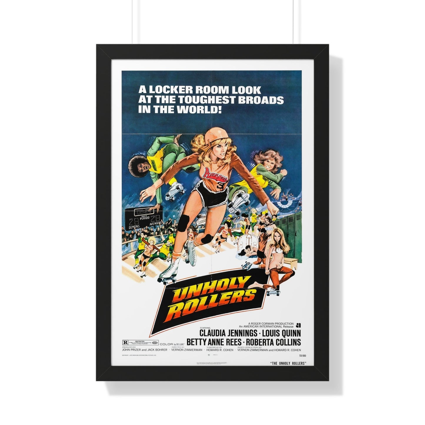 UNHOLY ROLLERS 1972 - Framed Movie Poster-20" x 30"-The Sticker Space