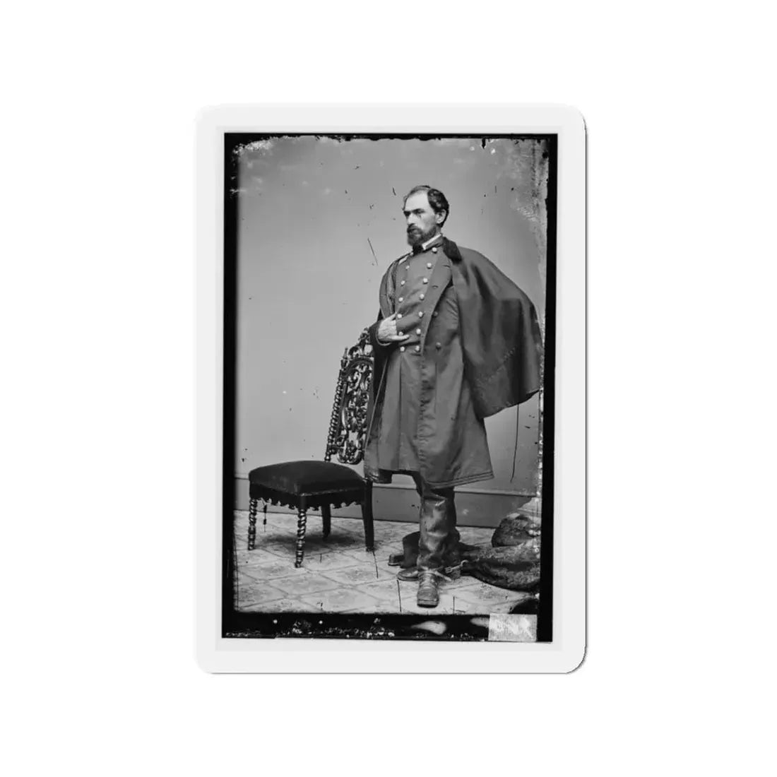 Unidentified 002 (U.S. Civil War) Refrigerator Magnet 3" x 3" Die-Cut 1 pc - The Sticker Space