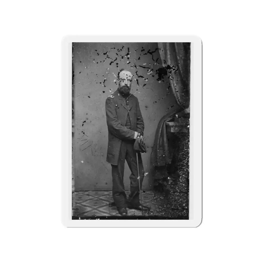 Unidentified 003 (U.S. Civil War) Refrigerator Magnet 2" x 2" Die-Cut 1 pc - The Sticker Space