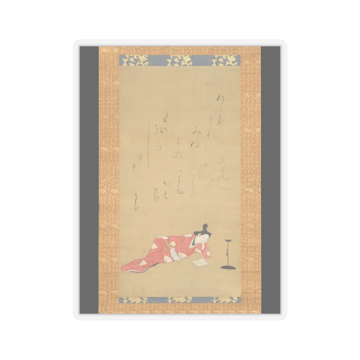 Unidentified - A Courtesan Reading a Book - ca. 1655–61 v1 - STICKER Vinyl Kiss-Cut Decal