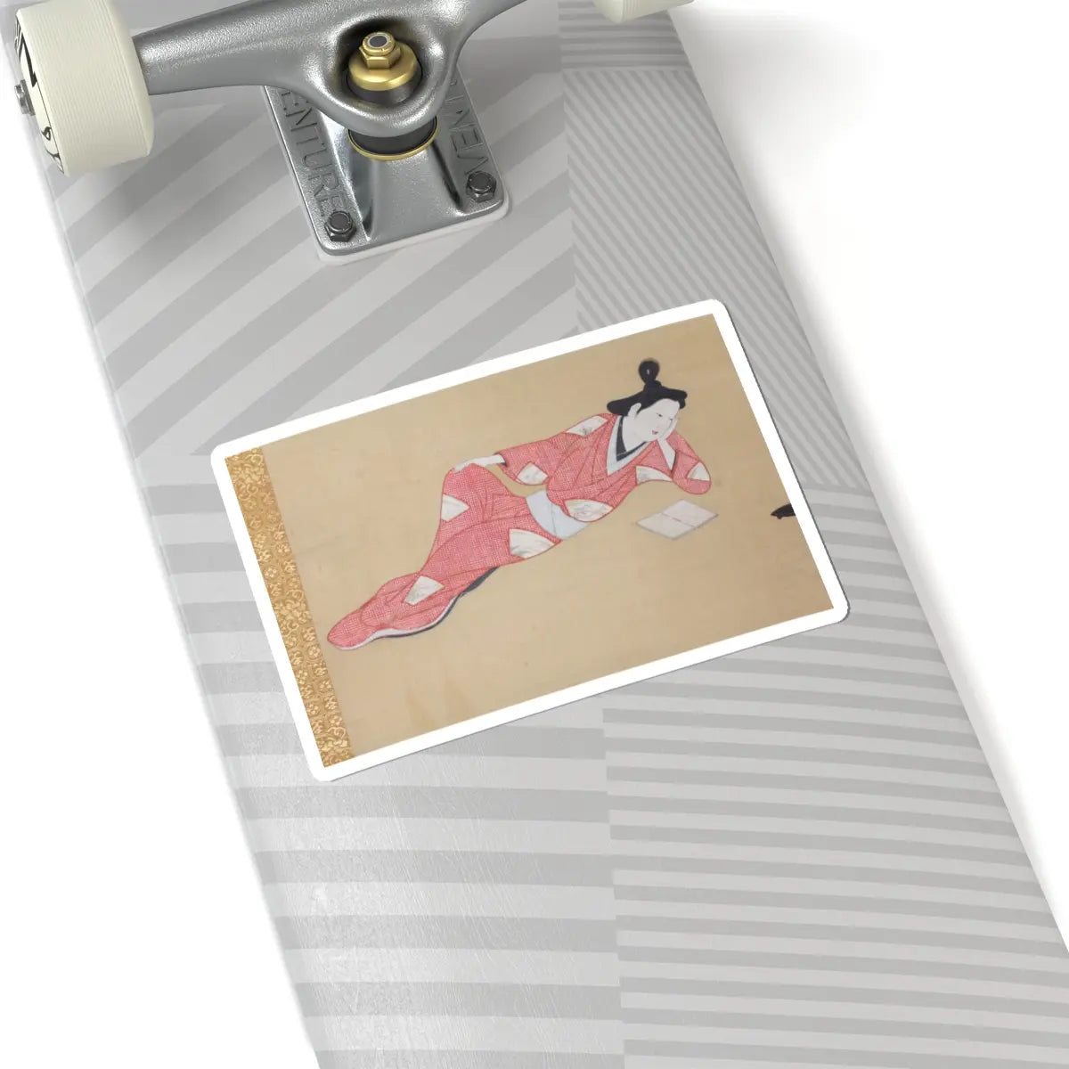 Unidentified - A Courtesan Reading a Book - ca. 1655–61 v3 - STICKER Vinyl Kiss-Cut Decal