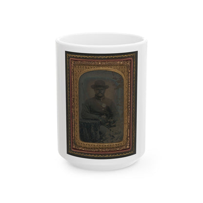 Unidentified African American Soldier In Union Uniform (U.S. Civil War) White Coffee Mug-15oz-The Sticker Space