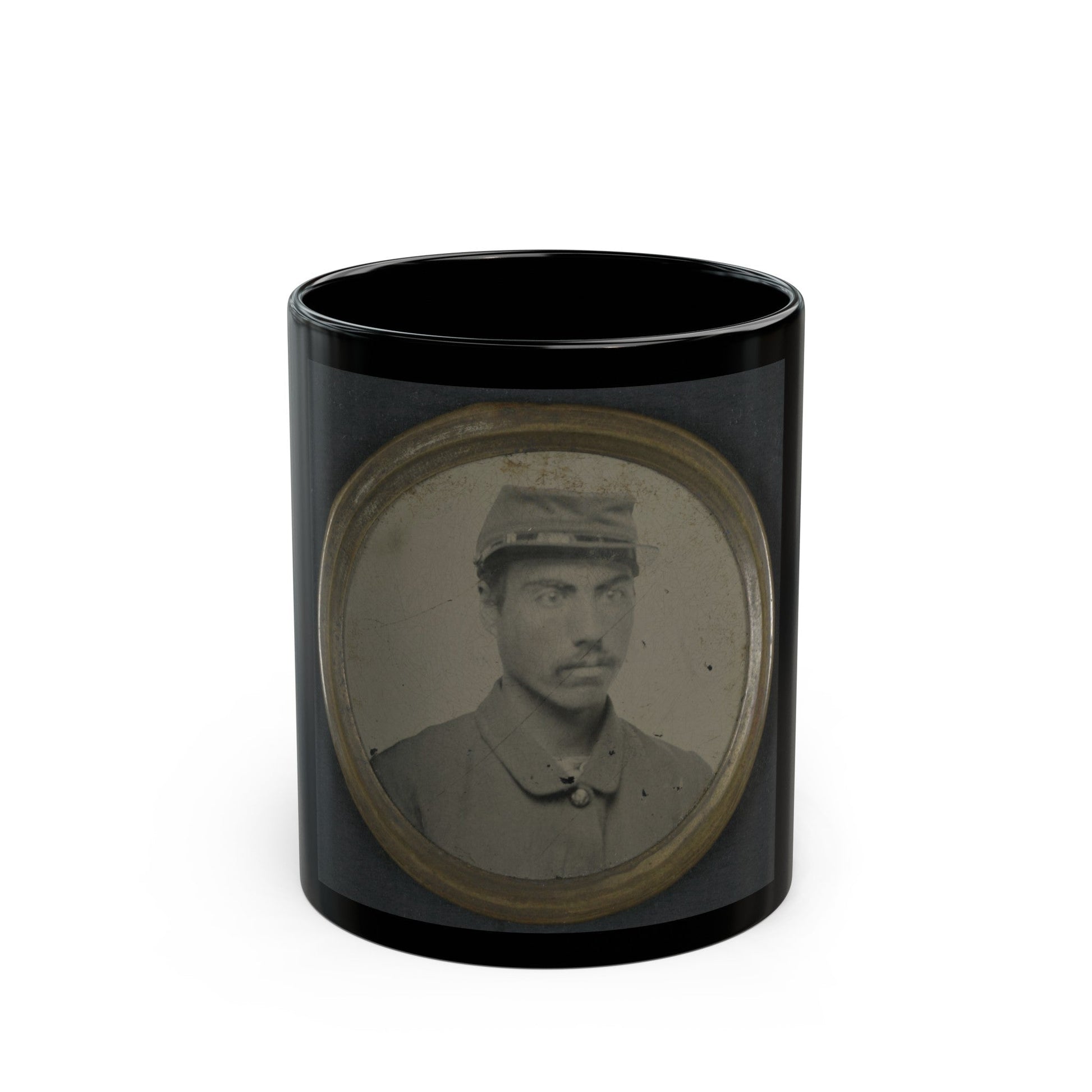 Unidentified African American Soldier (U.S. Civil War) Black Coffee Mug-11oz-The Sticker Space