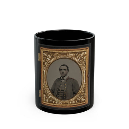 Unidentified Artillery Soldier In Confederate Uniform (U.S. Civil War) Black Coffee Mug-11oz-The Sticker Space