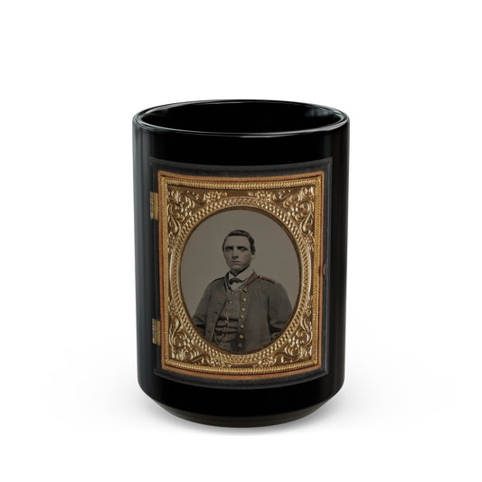 Unidentified Artillery Soldier In Confederate Uniform (U.S. Civil War) Black Coffee Mug-15oz-The Sticker Space