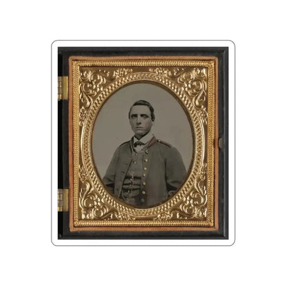 Unidentified Artillery Soldier In Confederate Uniform (U.S. Civil War) STICKER Vinyl Die-Cut Decal White Die-Cut 2 Inch - The Sticker Space