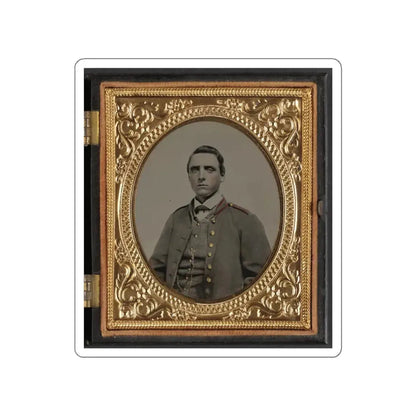 Unidentified Artillery Soldier In Confederate Uniform (U.S. Civil War) STICKER Vinyl Die-Cut Decal White Die-Cut 6 Inch - The Sticker Space