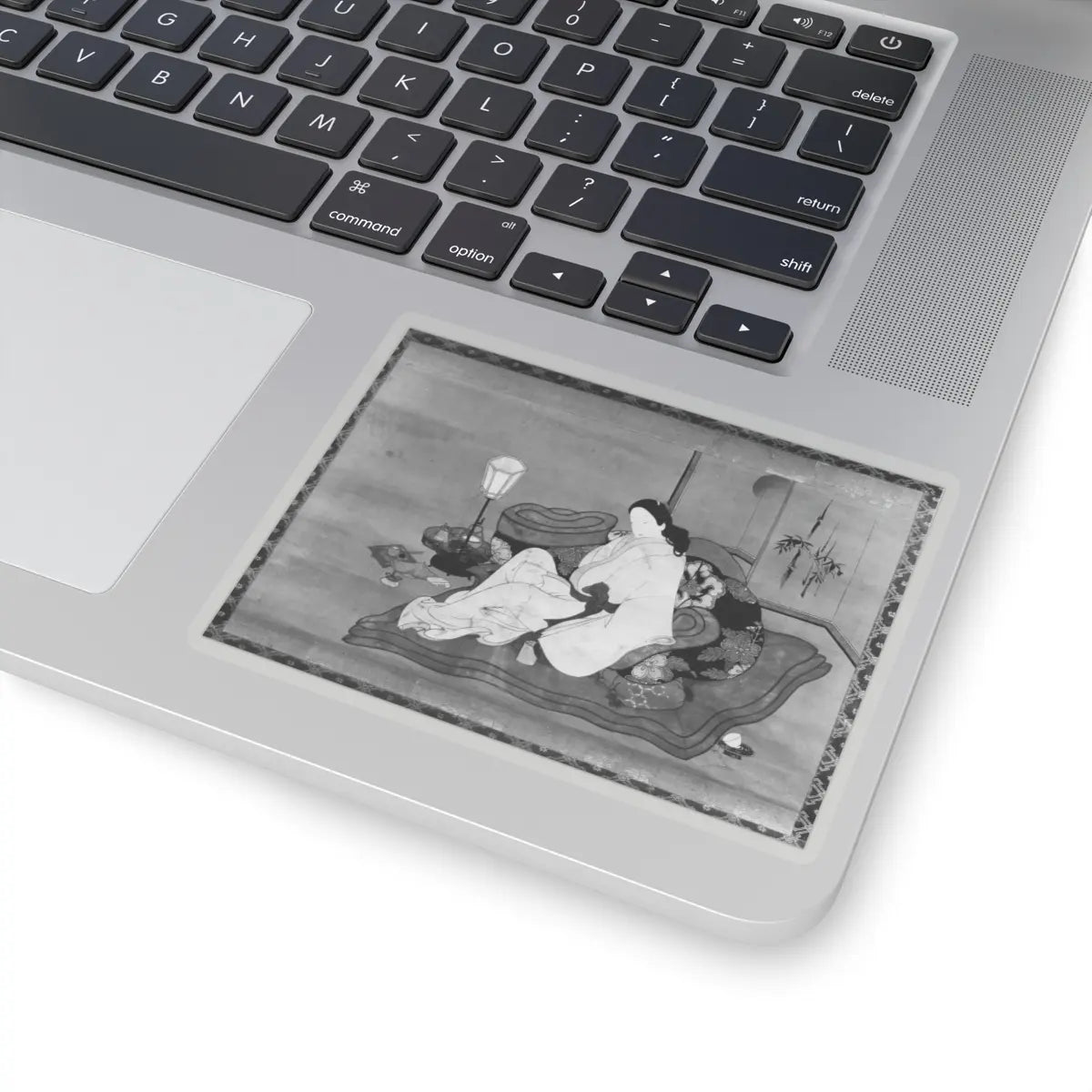 Unidentified artist - A Lady in Bed - 18th century - STICKER Vinyl Kiss-Cut Decal