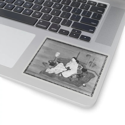 Unidentified artist - A Lady in Bed - 18th century - STICKER Vinyl Kiss-Cut Decal