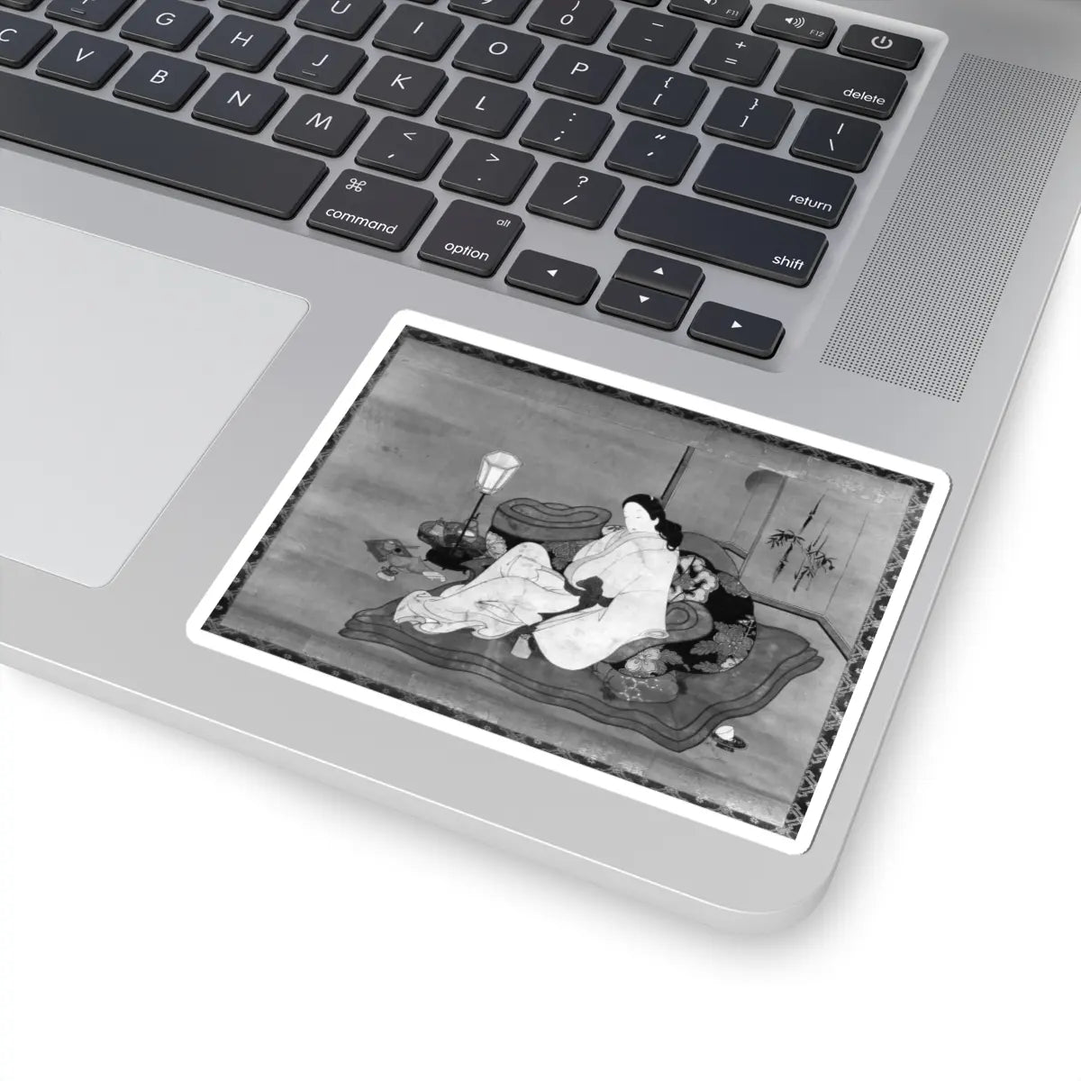 Unidentified artist - A Lady in Bed - 18th century - STICKER Vinyl Kiss-Cut Decal