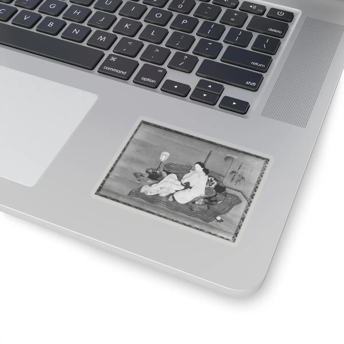 Unidentified artist - A Lady in Bed - 18th century - STICKER Vinyl Kiss-Cut Decal