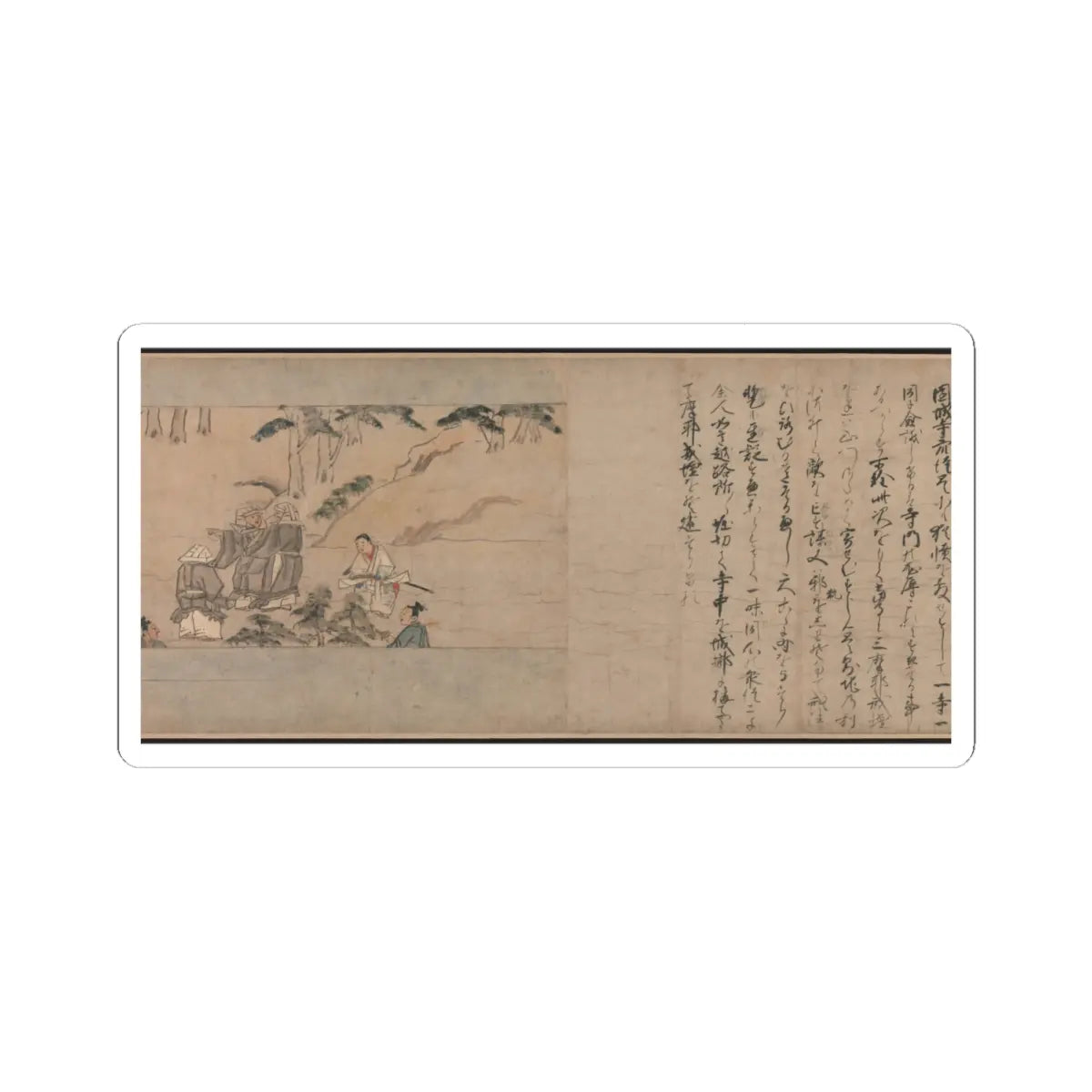 Unidentified artist - A Long Tale for an Autumn Night (Aki no yo nagamonogatari) - ca. 1400 v13 - STICKER Vinyl Kiss-Cut Decal