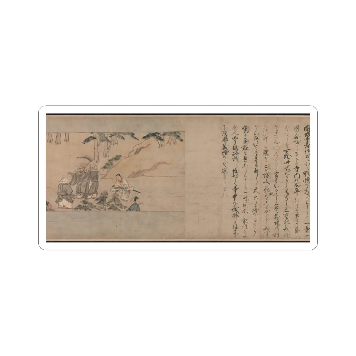Unidentified artist - A Long Tale for an Autumn Night (Aki no yo nagamonogatari) - ca. 1400 v13 - STICKER Vinyl Kiss-Cut Decal